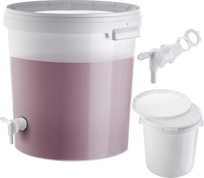 KADAX Set Gistingsemmer met deksel 33L