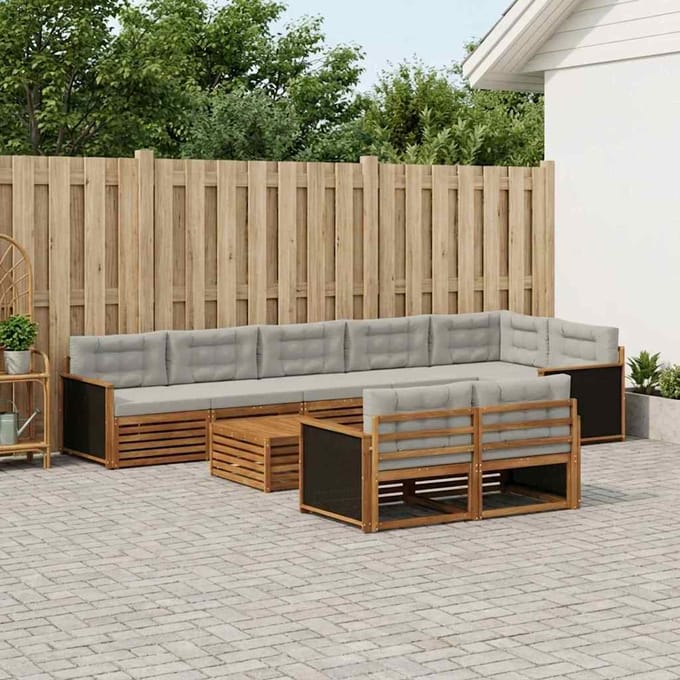 vidaXL - Buiten - bank - set - 9 - st