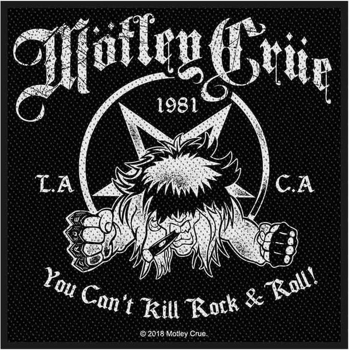 Motley Crue - You Can't Kill Rock N' Roll Patch - Zwart
