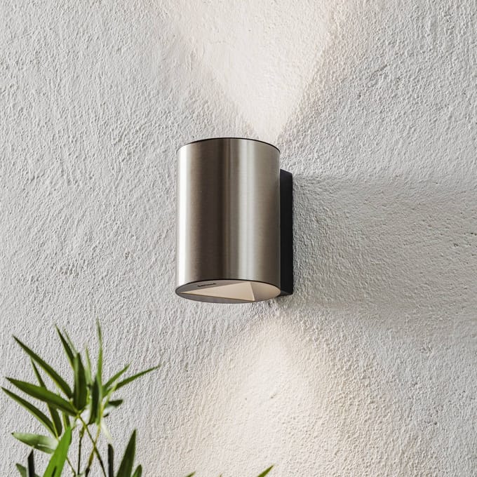 Philips Buxus - LED buiten wandlamp van roestvrij staal