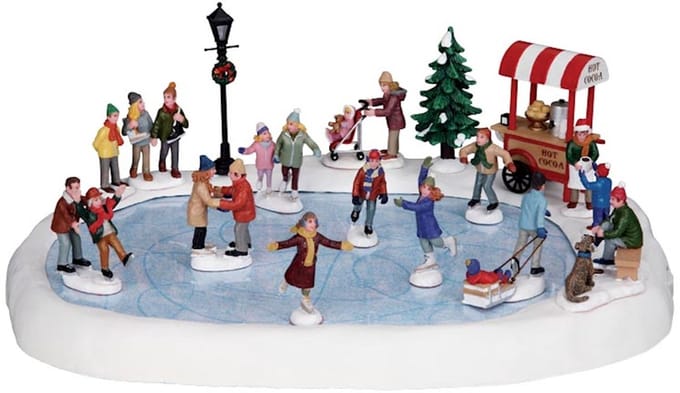 Lemax Kerstdorp Schaatsbaan - met geluid