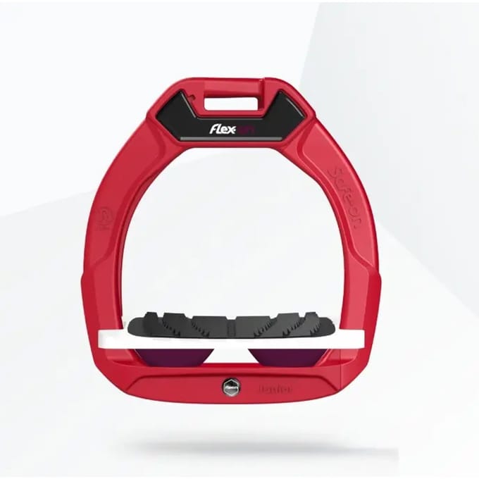 Veiligheidsstijgbeugels Paardrijden Hellend Grip Rood/Wit/Pruim Kind Flex-On Safe-On