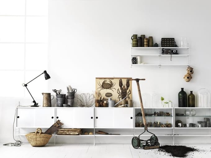 String Furniture - Floor Side Panel - 85 x 30 cm - afzonderlijk - wit