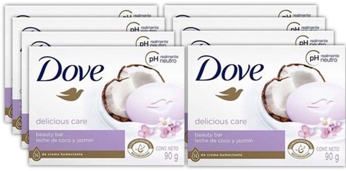 Dove Zeep Cocos & Jasmijnblaadjes - 8 x 90 Gram
