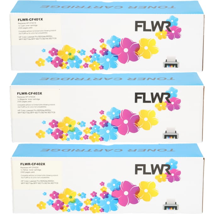 FLWR - Toner / 201X Multipack / Cyaan - Geschikt voor HP