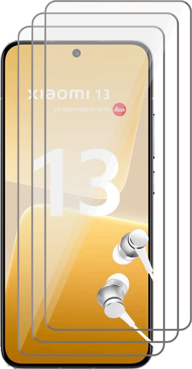 Screenprotector geschikt voor Xiaomi 13 - 3x Gehard Glas Screen Protector GlassGuard