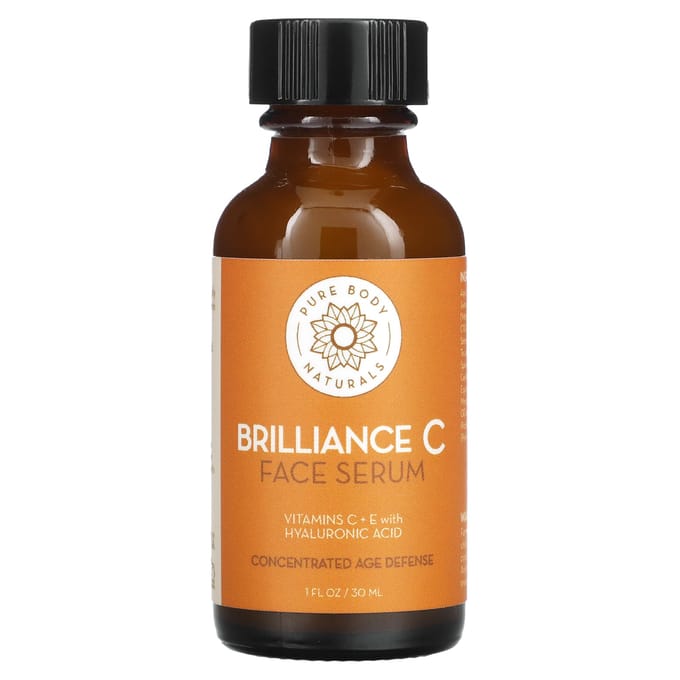 Pure Body Naturals, Brilliance C Face Serum, 1 fl oz (30 ml) orange