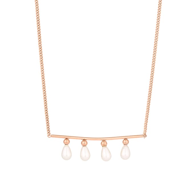 Victorious Dames Ketting - Rosé Goud - Model: Parel Mana