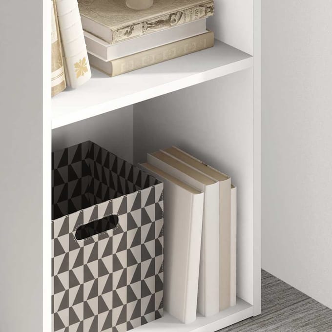 vidaXL - Boekenkast - 40x30x76,5 - cm - bewerkt - hout - wit