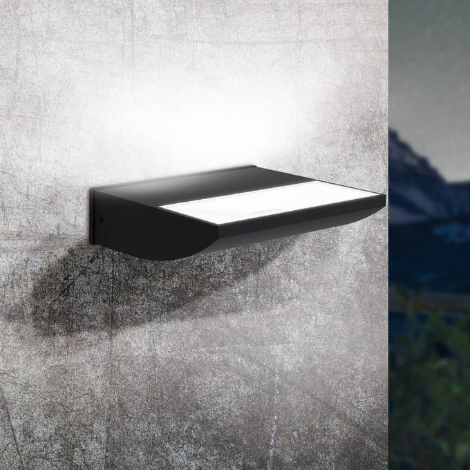 EGLO Sorronaro Wandlamp Buiten - LED - 17 cm - Zwart