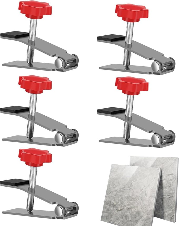 Arbeidsbesparende Armkrik - Handgreep Hefapparaat - Tegels Plaatsen - Draagvermogen 250kg - 1-6cm Verstelbaar - Rood