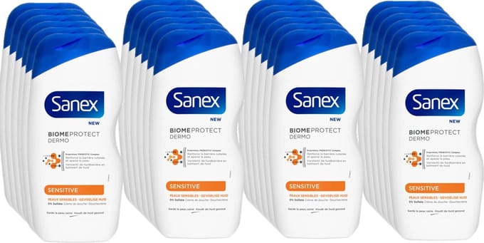 Sanex Douchegel Dermo Sensitive 500 ml - Voordeelverpakking 24 stuks