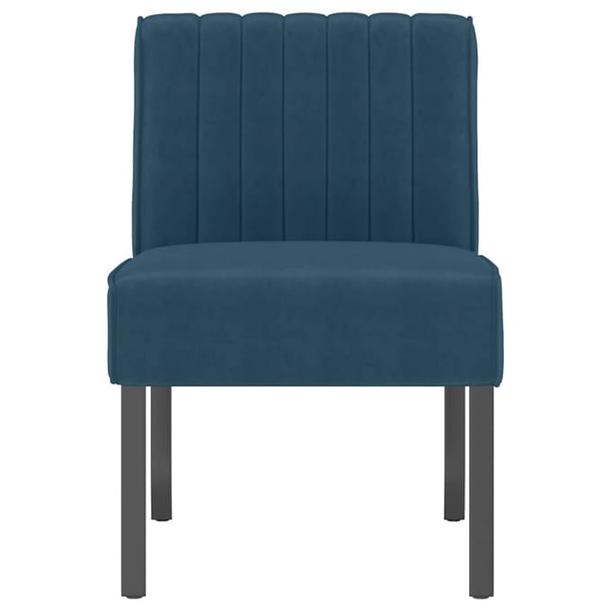 vidaXL - Stoel - fluweel - blauw
