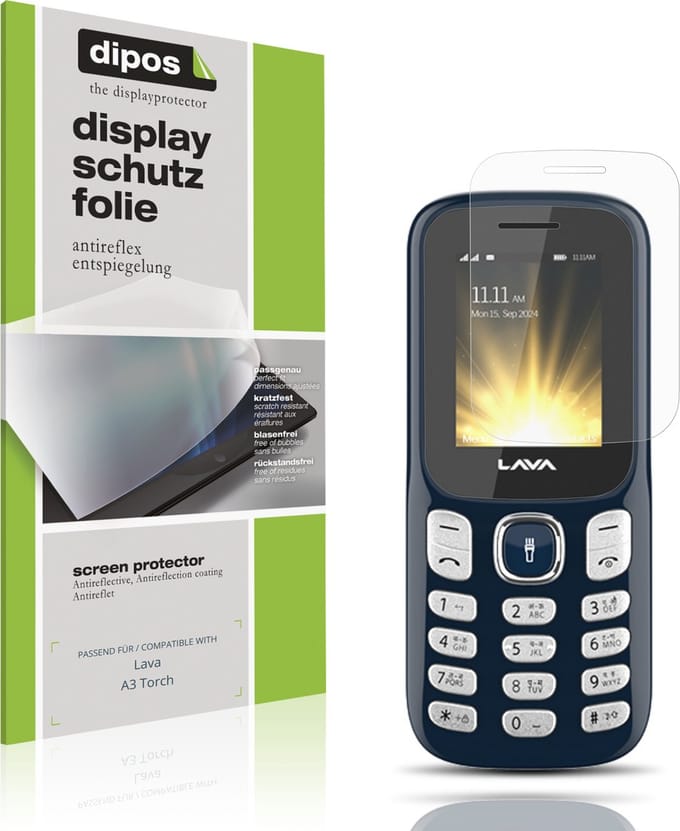 dipos – 4x Matte Beschermfolie geschikt voor Lava A3 Torch | Krasbestendige & antireflecterende Screenprotector Ultra-Thin