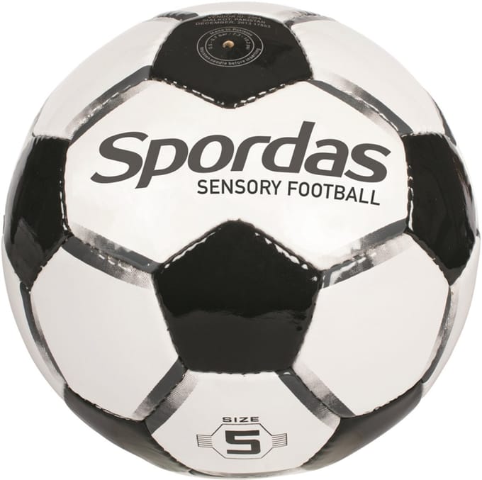 Spordas sensorische voetbal - voelbare en hoorbare bal voor kinderen.