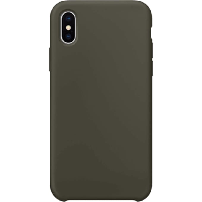 iPhone X Siliconen Back Cover - dark olive