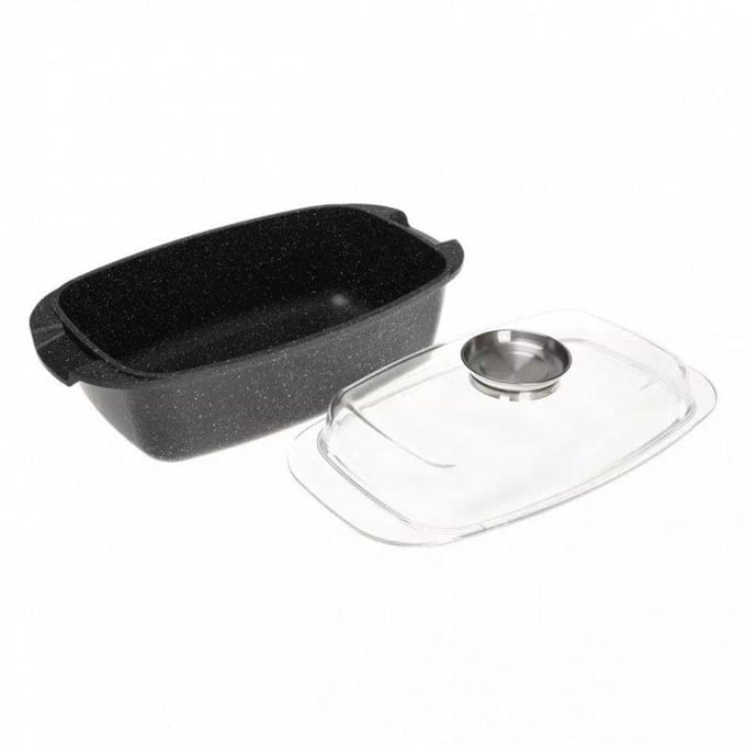 Kinghoff 1608 - Braadpan - Marmer - met deksel - 5.5 liter