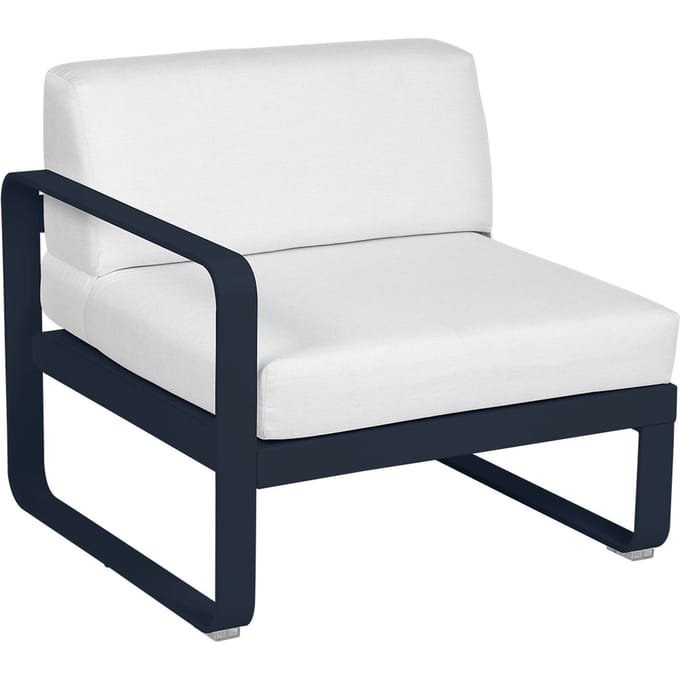 Fermob BELLEVIE Fauteuil Module links - 92 abyssblauw - 81 witgrijs