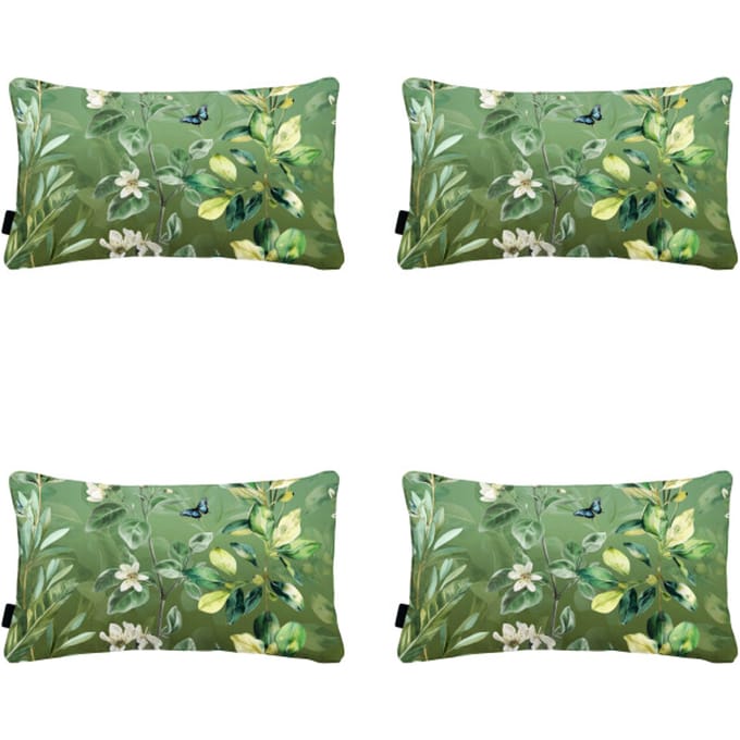 Madison - Sierkussen Elisa - Groen - 30x50x10cm - Set van 4