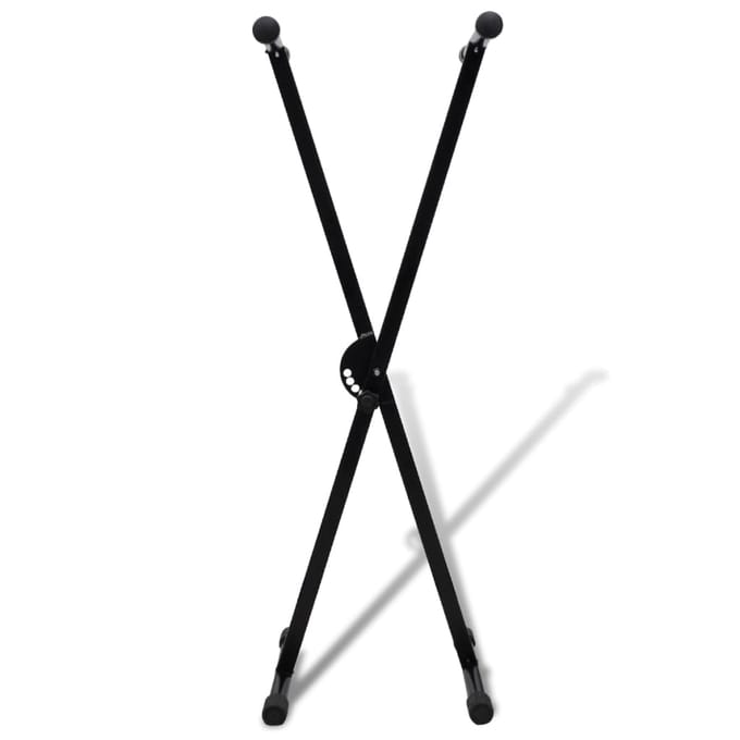 vidaXL - Keyboardstandaard - verstelbaar - enkelvoudig - X-frame