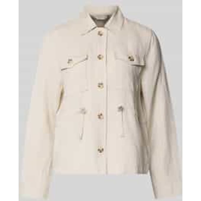 Tom Tailor - Regular fit jasje met linnen - Maat 36 - sand stone beige