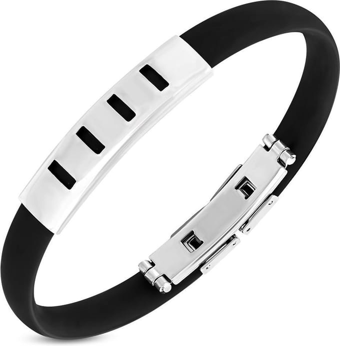 Montebello Armbanden Fred B - 316L Steel - Rubber - 10mm - 21cm