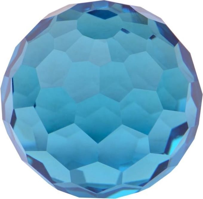 Quiges Verwisselbare Ring Steen Geslepen Bolletje 10mm - Blauw - E10RHDC018