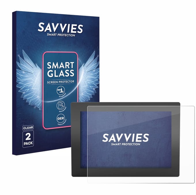 2 Stuks Savvies Screenprotector - geschikt voor WAGO Web Panel 400 - beschermfolie glas transparant
