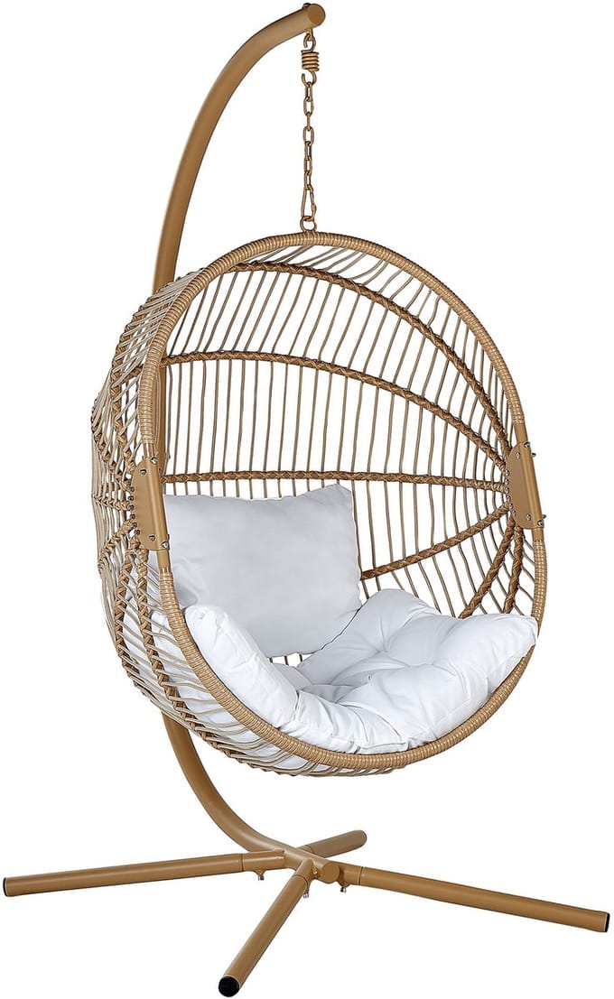 ACRI - Hangstoel - Beige - PE rotan