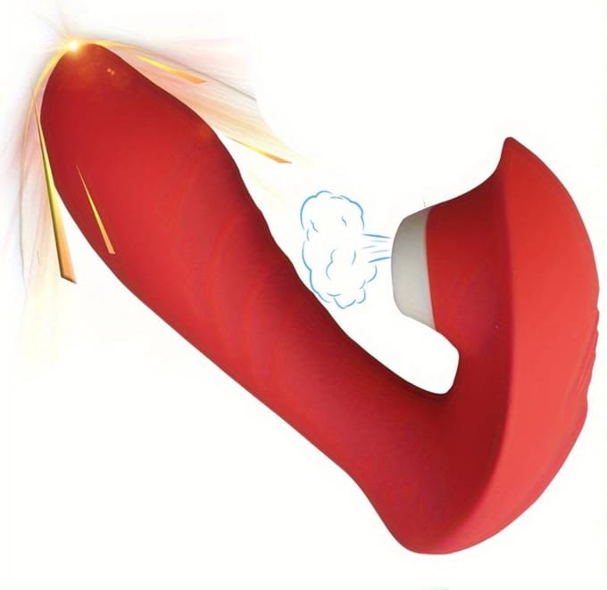 Nivard Thrusting Dildo - Stotende Vibrator - Buttplug - Bewegende Dildo - Voor Mannen & Vouwen - Rood