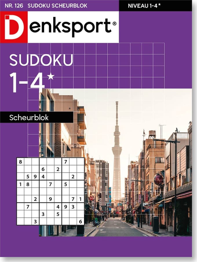 Denksport Puzzelboek Sudoku 1-4* scheurblok, editie 126