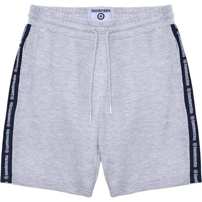 Lambretta Heren SS24 Getapete Shorts (Grijze Mergel)