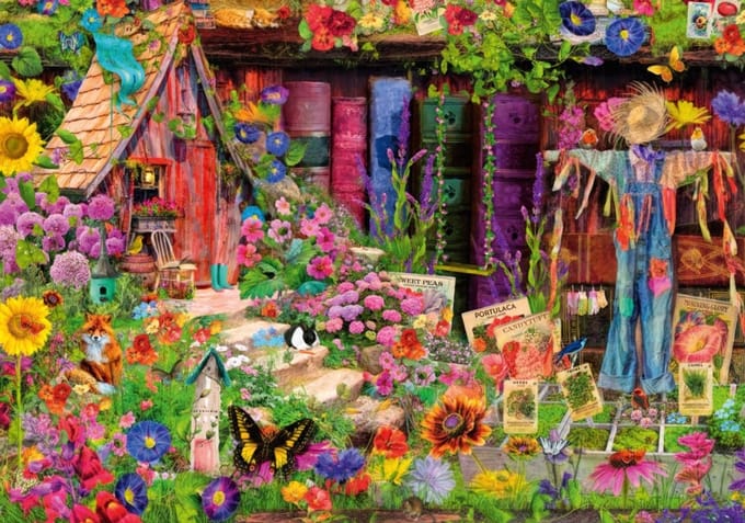 Bluebird Puzzle legpuzzel The Scarecrow's Garden - 2000 stukjes tuin.
