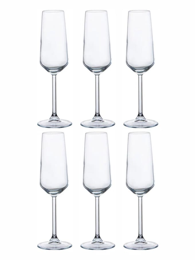 Pasabahce Allegra 440079 – Flute Glazen – Champagneglazen – 195 ml – Set van 6