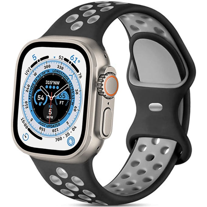 Apple Watch Ultra sport bandje (zwart/grijs)