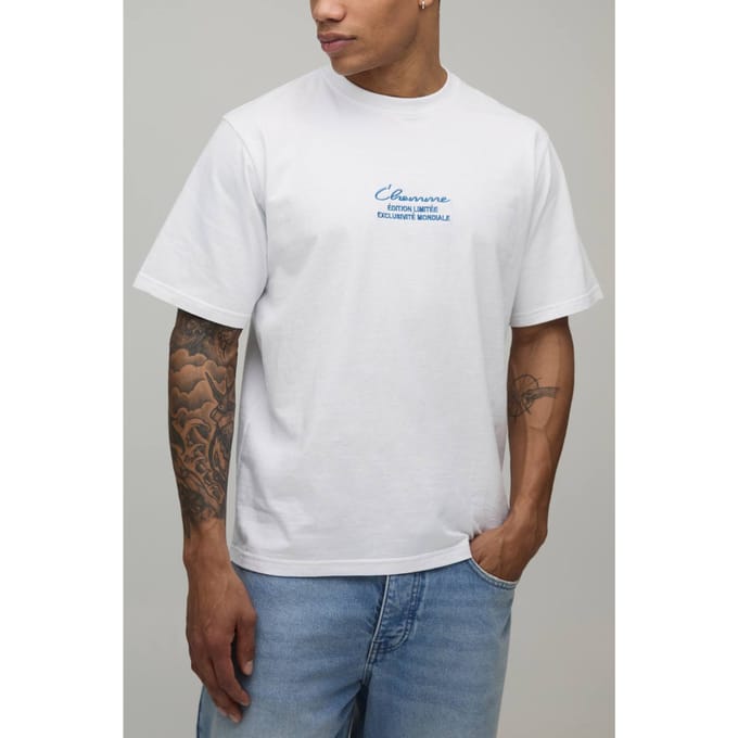 Relaxed Heavyweight L'homme T-Shirt | White | Size Medium