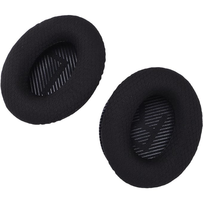 Coussinets d'écouteurs Mousse à mémoire de forme Éponge Maille respirante Coussinets d'écouteurs de remplacement pour QC35 noir