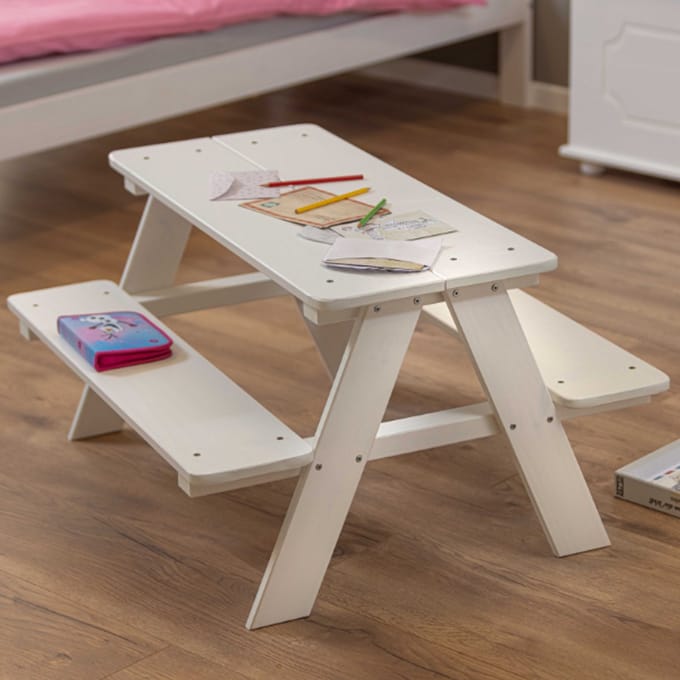 Picknicktafel Voor Kinderen Hannah - Wit