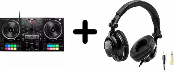 Hercules Inpulse 500 - DJ Controller + DJ-Koptelefoon Hercules HDP DJ60 - Zwart