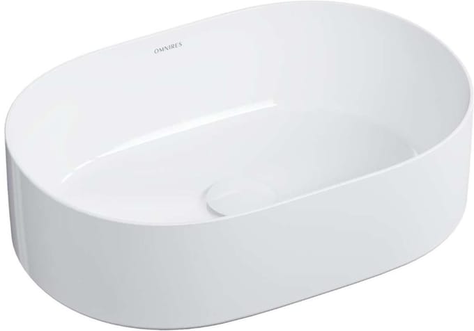 OMNIRES Mesa - Opzetwastafel, 46x32 cm, zonder overloop, wit MESA460BP