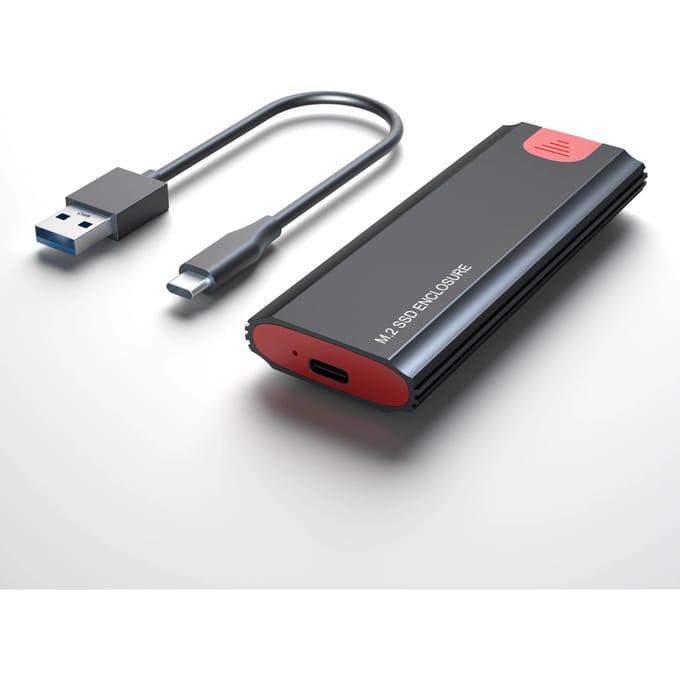 Boîtier SSD M2 NVMe SATA 10 Gbps Boîte SSD M.2 NVME NGFF vers USB 3.1 Boîtier Câble Type-A vers Type-C pour Accessoires SSD M.2 pour PC
