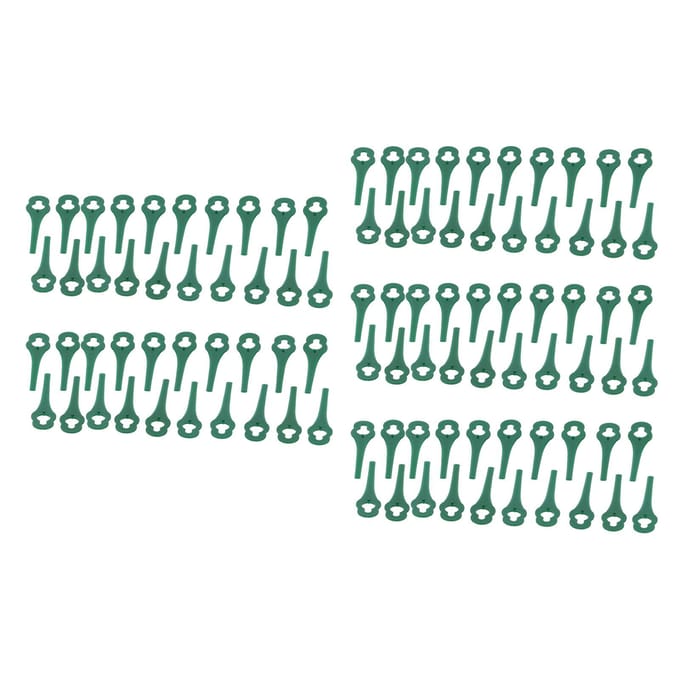 Lot de 100 lames de rechange en plastique pour tondeuse à gazon 85 mm (vert)