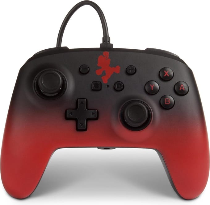 PowerA Enhanced Wired Controller for Nintendo Switch - Mario Silhouette - Wired Controller - Nintendo Switch