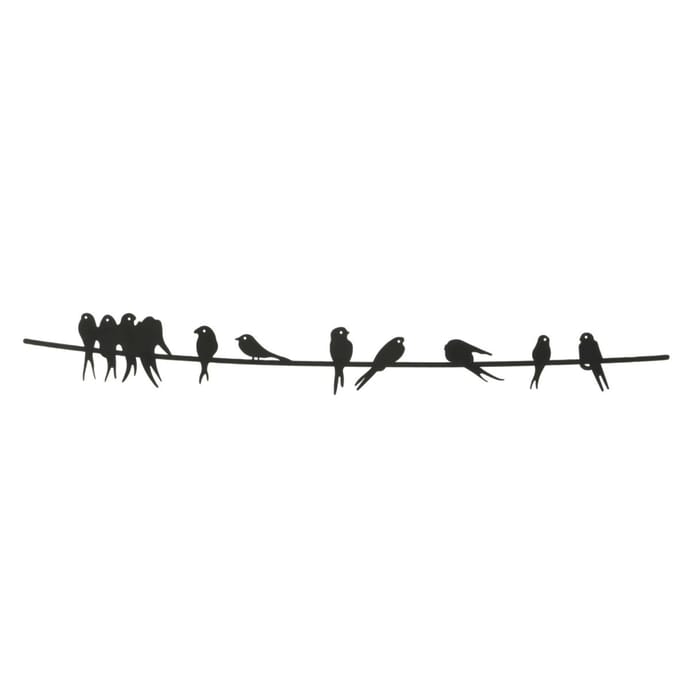 Decoris Muurdeco vogel ijzer L60-W1.3-H6.6cm