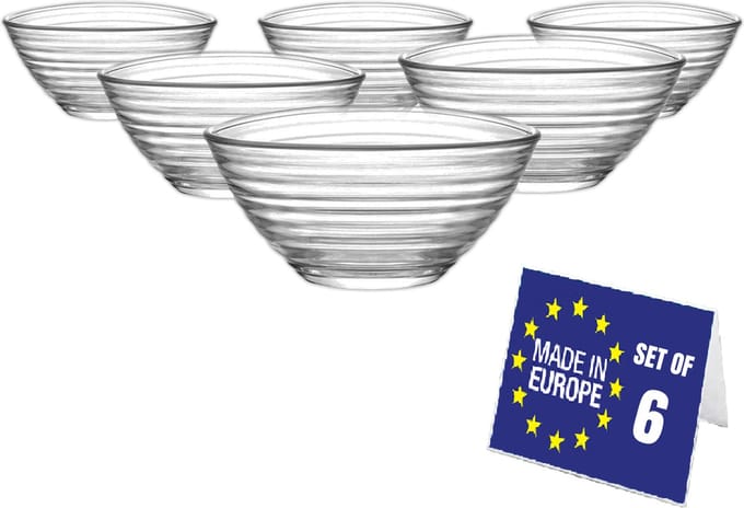LAV diepe kommen set van 6, 300 ml - 6 x 300 ml - glazen kom- DRN258