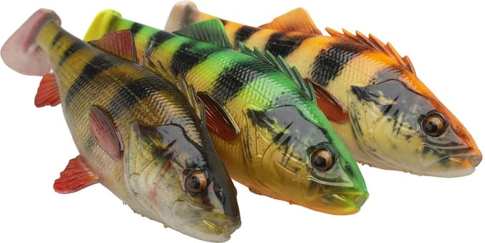 Savage Gear 4D Perch Shad - Firetiger - 17.5cm - 75g - Zwart