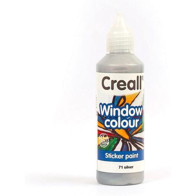 Peinture repositionnable pour vitres Creall Glass 80 ml - argent