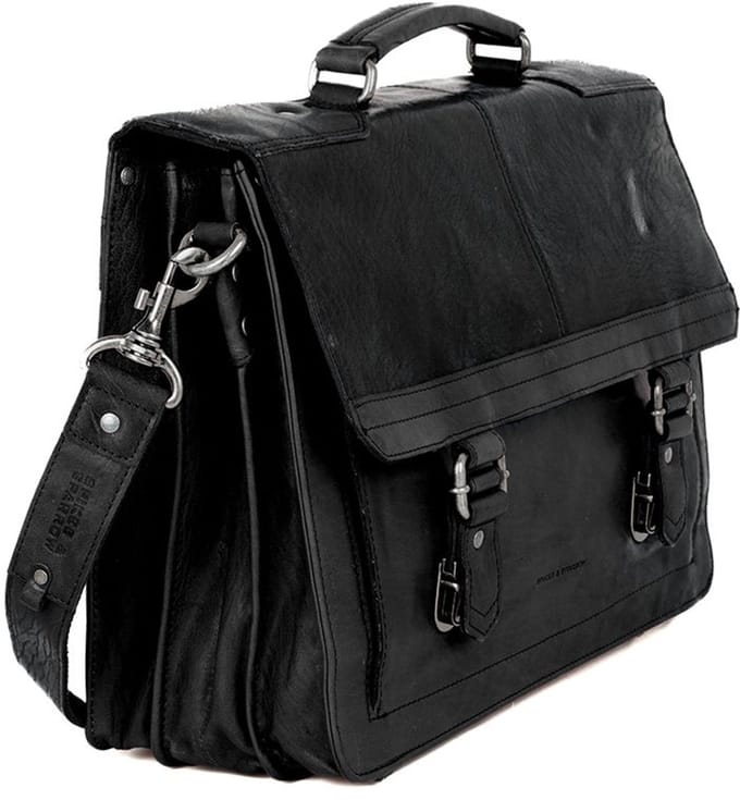 Leren Aktetas - 15.6 inch - Philip - Zwart
