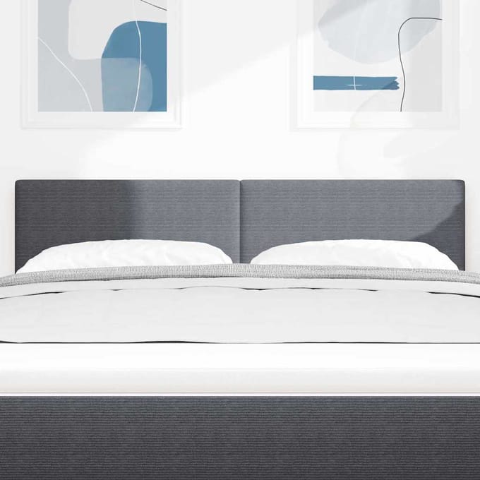 vidaXL - Hoofdbord - Donkergrijs - 160 - cm - Corduroy - stof