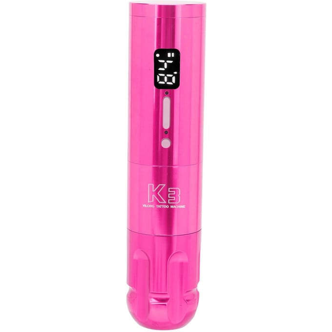 Draadloze Roterende Tattoo Pen Verstelbare Liner Shader 1900mAh Batterijen RCA Coreless Motor Tattoo rozerode kleur